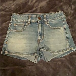 American eagle denim super stretch shorts